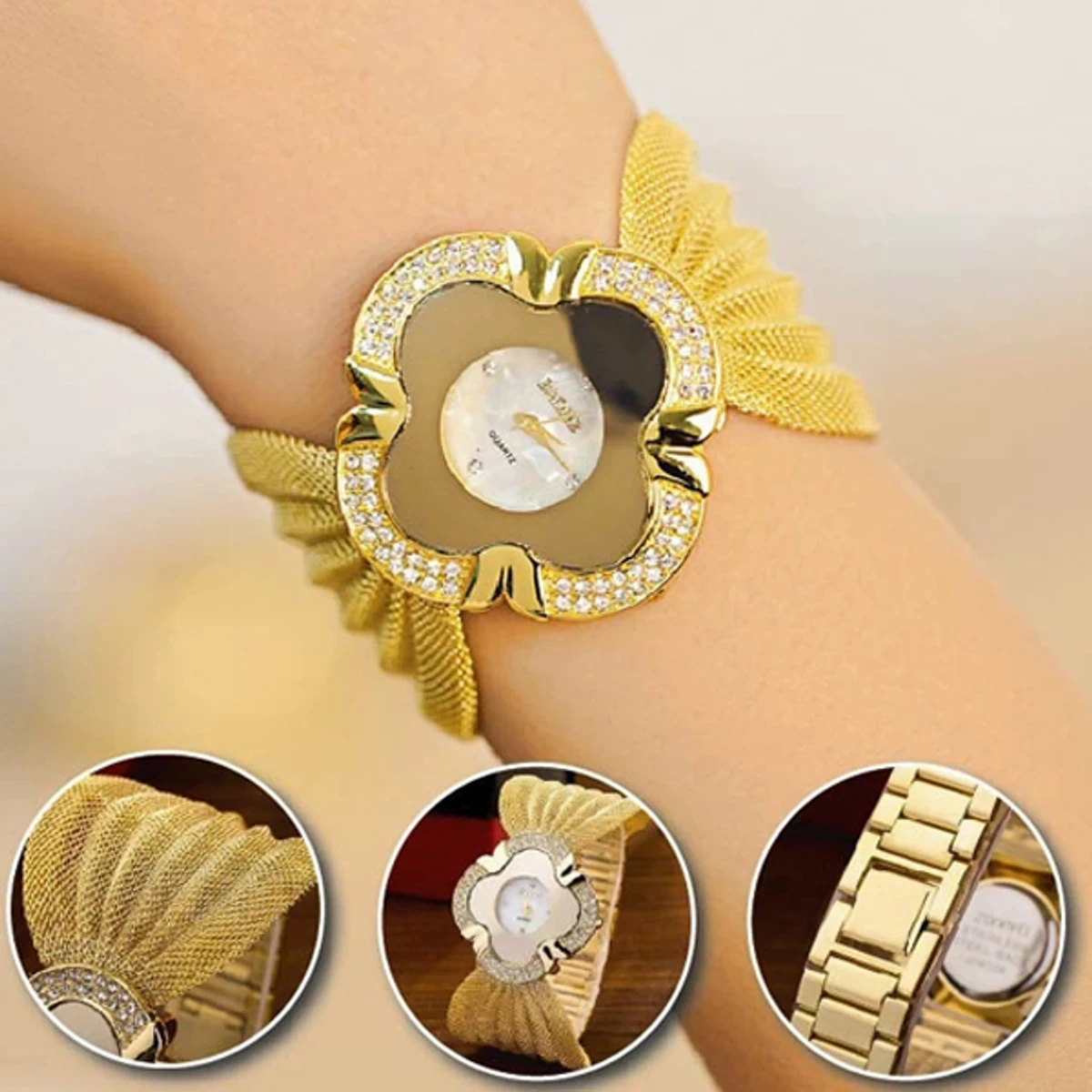 ELEGANT BUTTERFLY GOLD WATCH