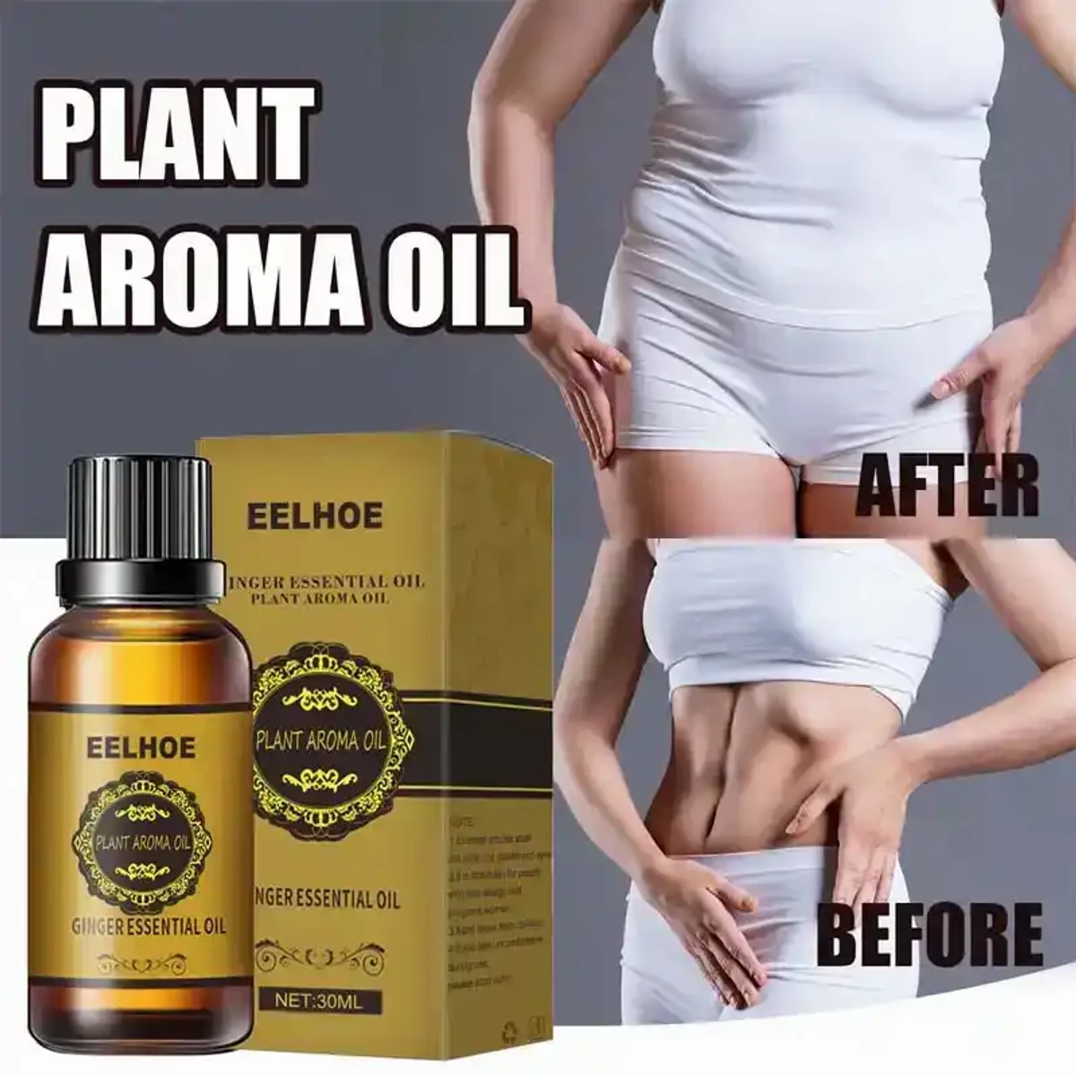 BELLY DRAINAGE GINGER OIL, BELLY OFF SLIMMING MASSAGE OIL