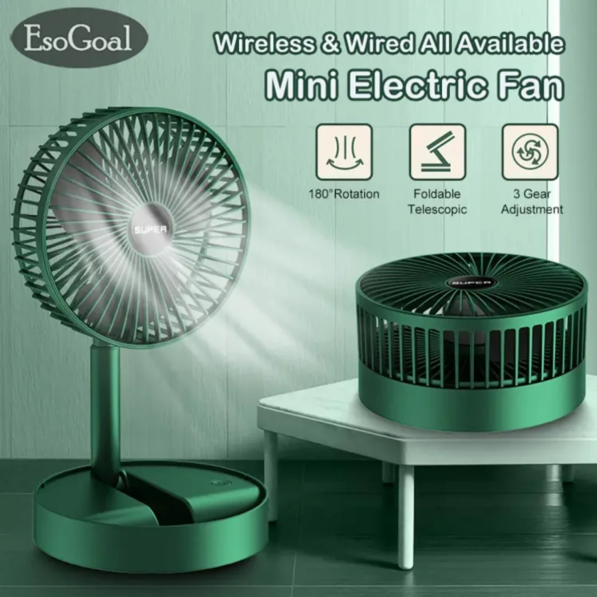 Chargable Usb Home Outdoor Camping Electric Fan