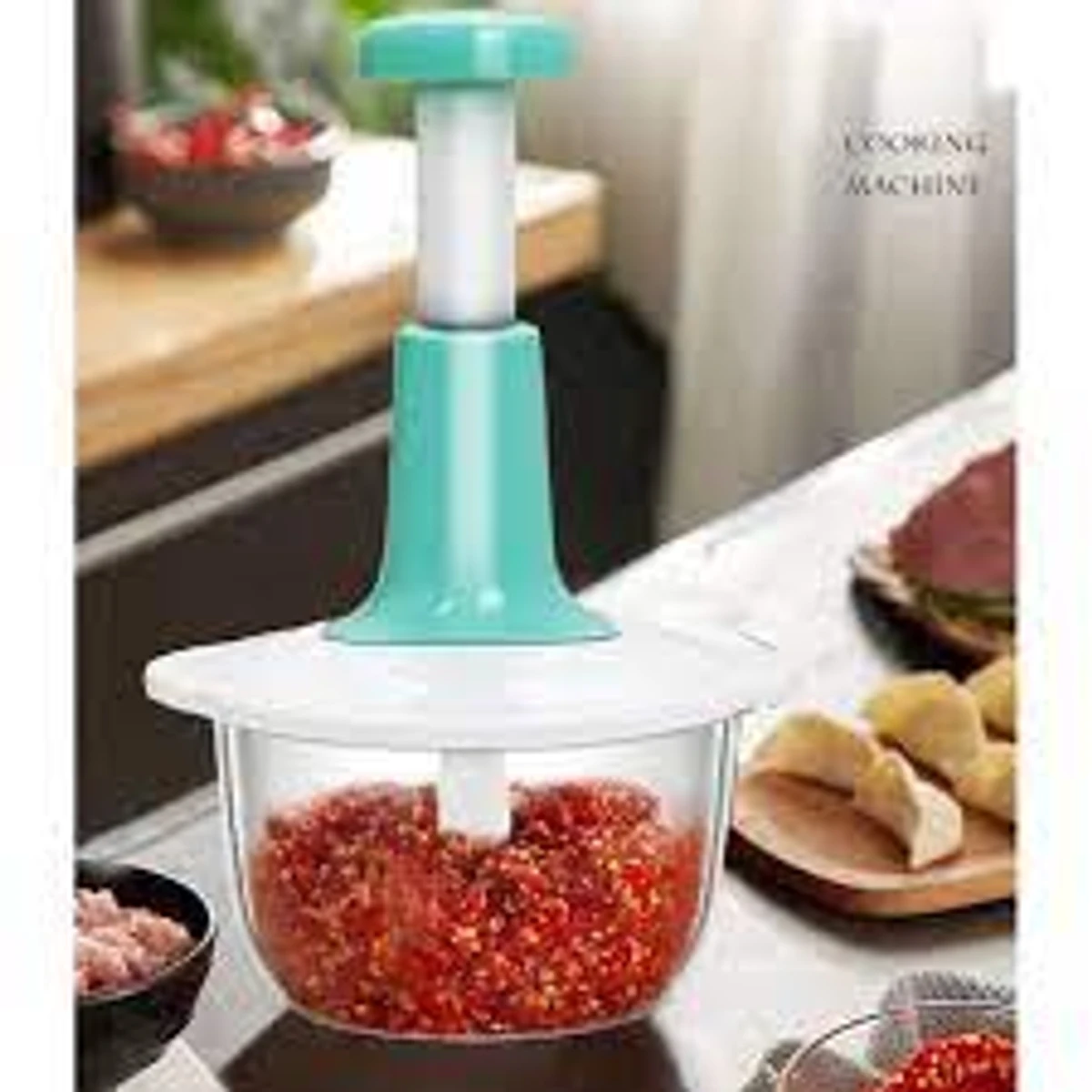 Manual Hand Push Chopper/multifunctional Hand Pat Chopper And Mixer/press Cutter Vegetable Meat Grinder 1.5 Liter ( Random Color)